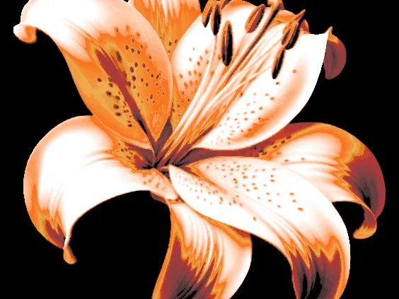 Fresh Lily " Filament Painting "