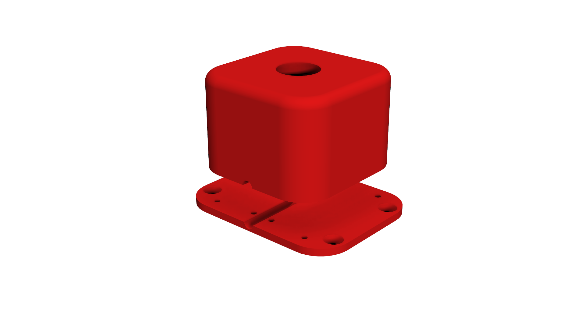 E-stop housing for 22mm button w/ heat set inserts