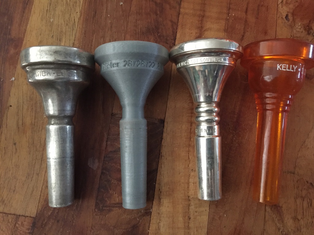 improved trombone mouthpiece customizer by PieterB Download free STL