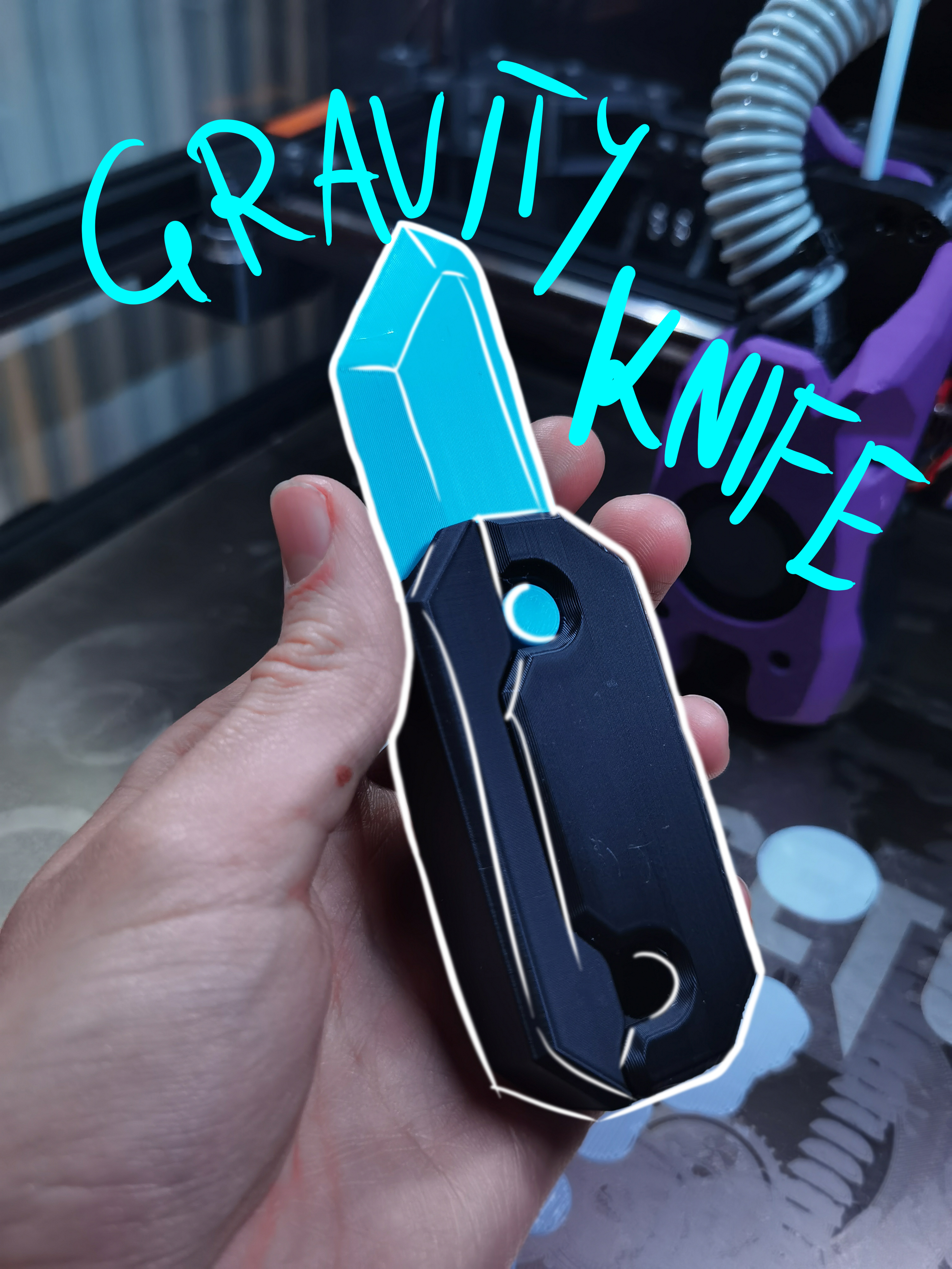 Fixed Gravity Knife no-screw needed