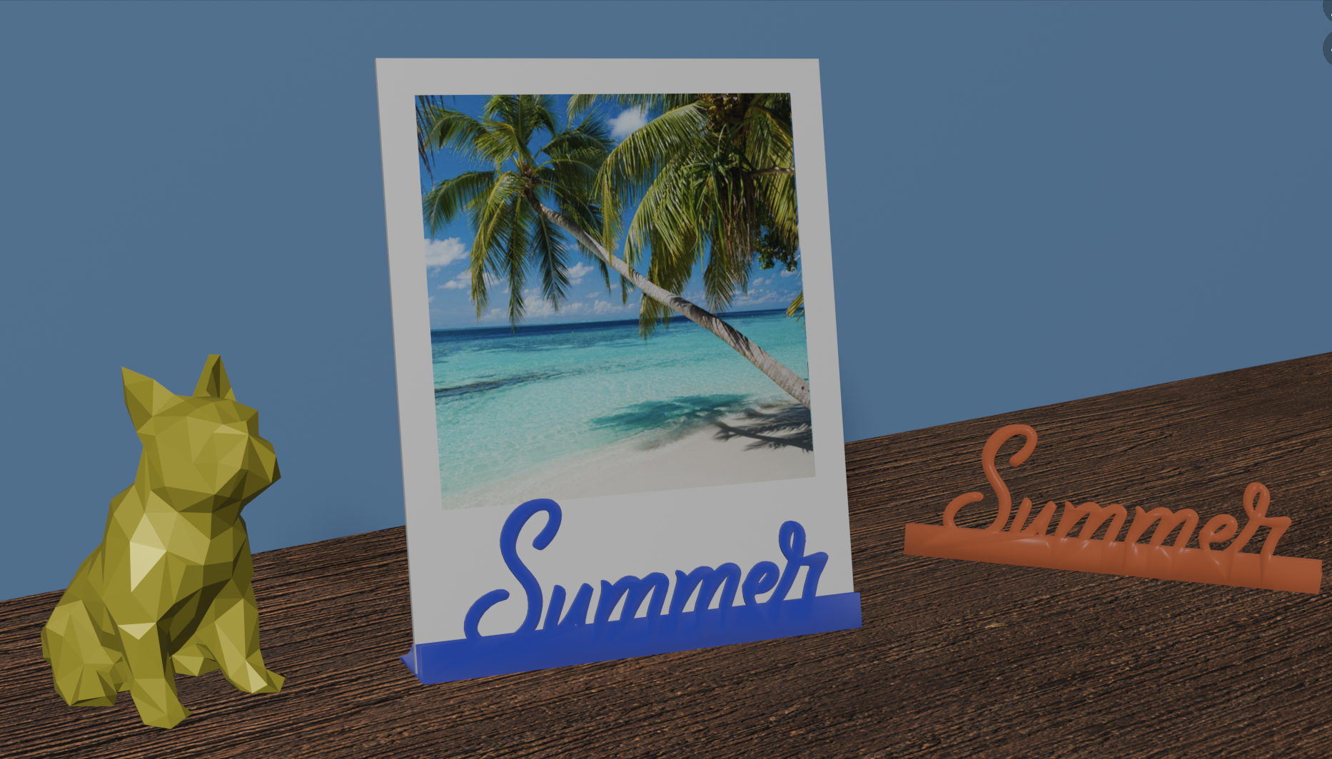 Photo stand summer 3D model thumbnail