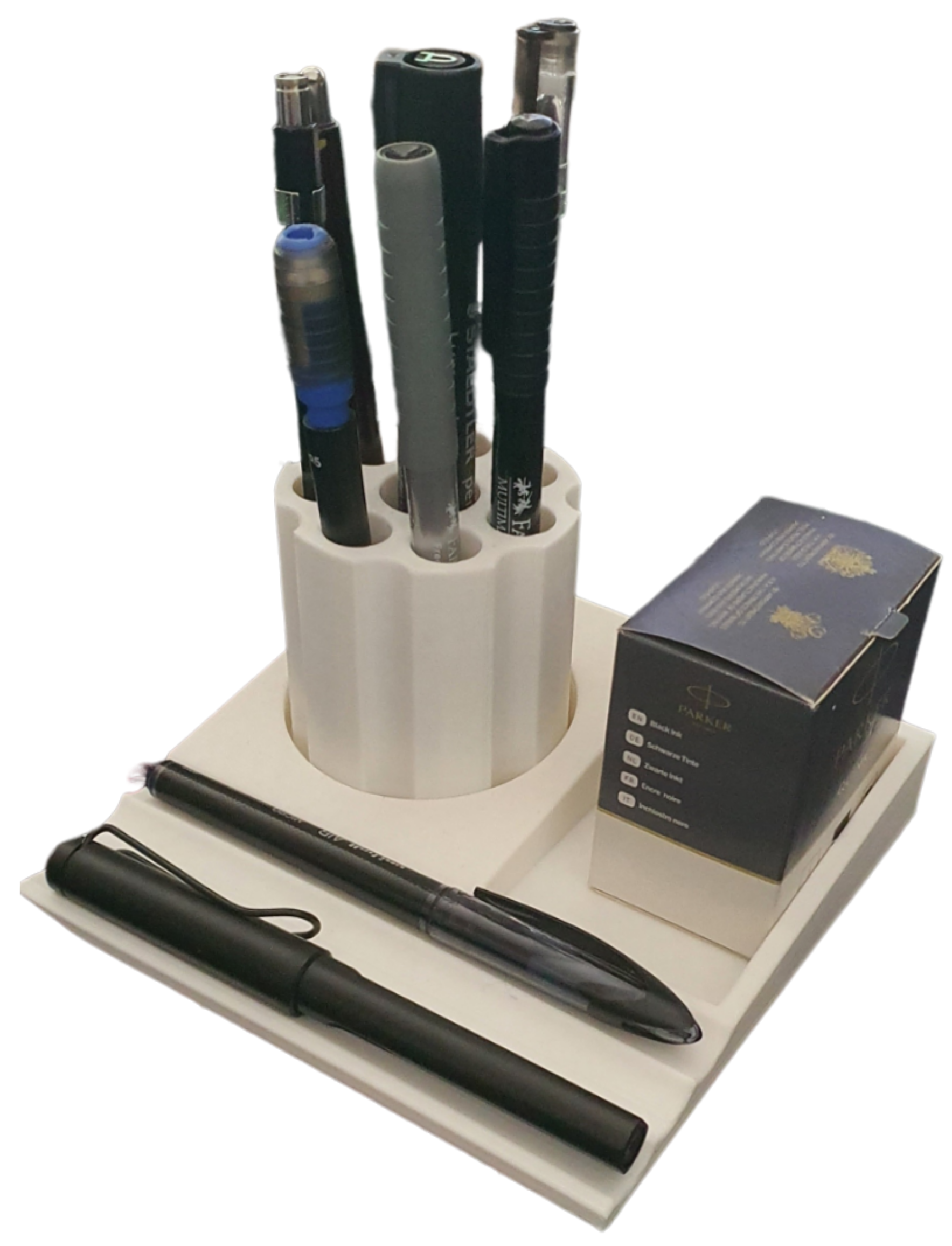 Desk Organizer With a Rotatable Pen Holder