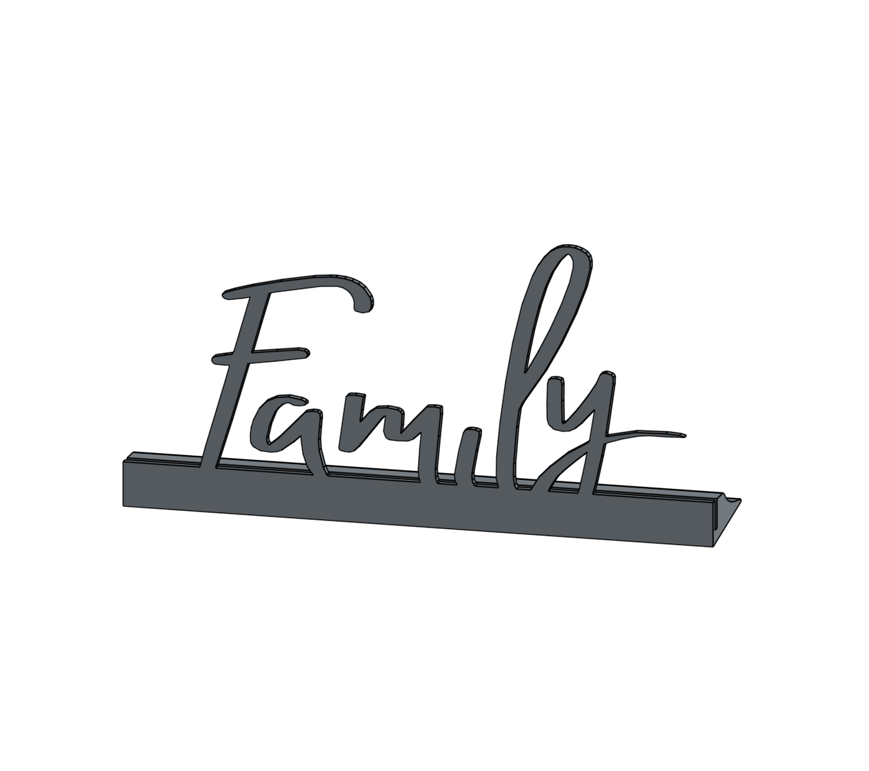 Photo stand family 3D model thumbnail