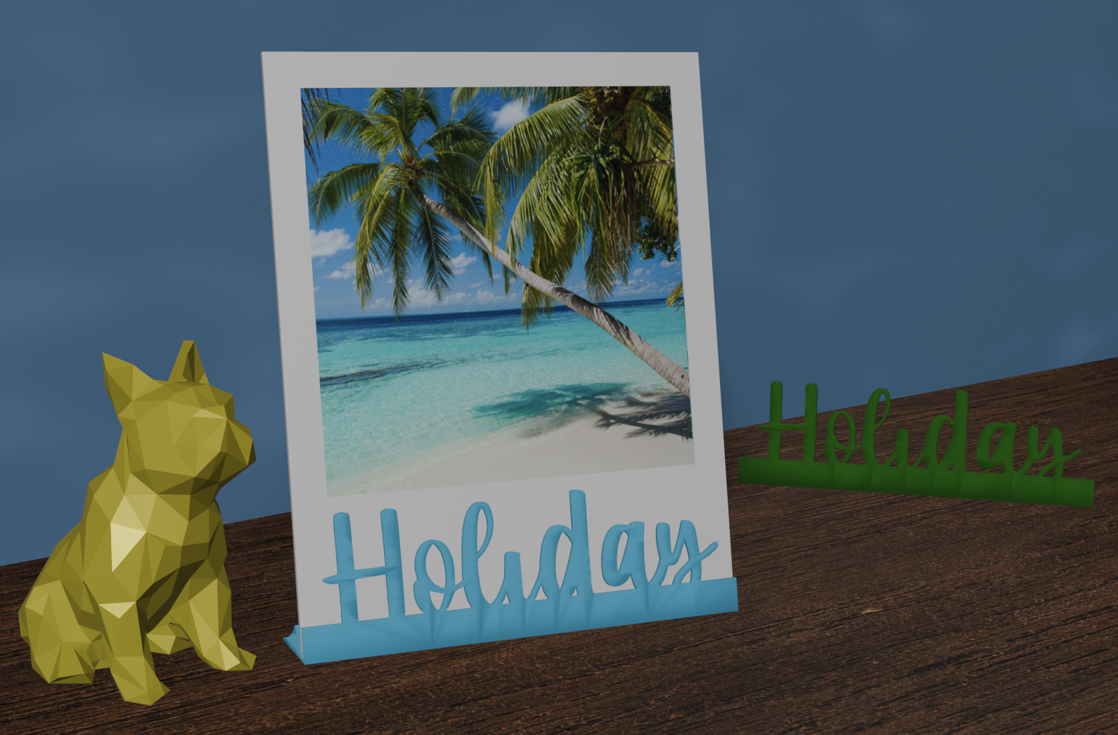 Photo stand Holiday 3D model thumbnail