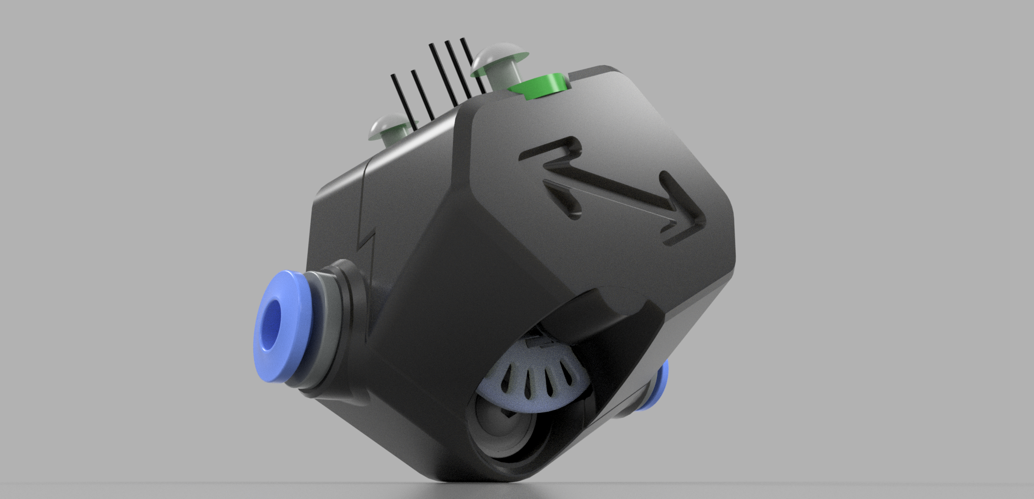 OptoTap filament motion sensor with BMG gear 3D model