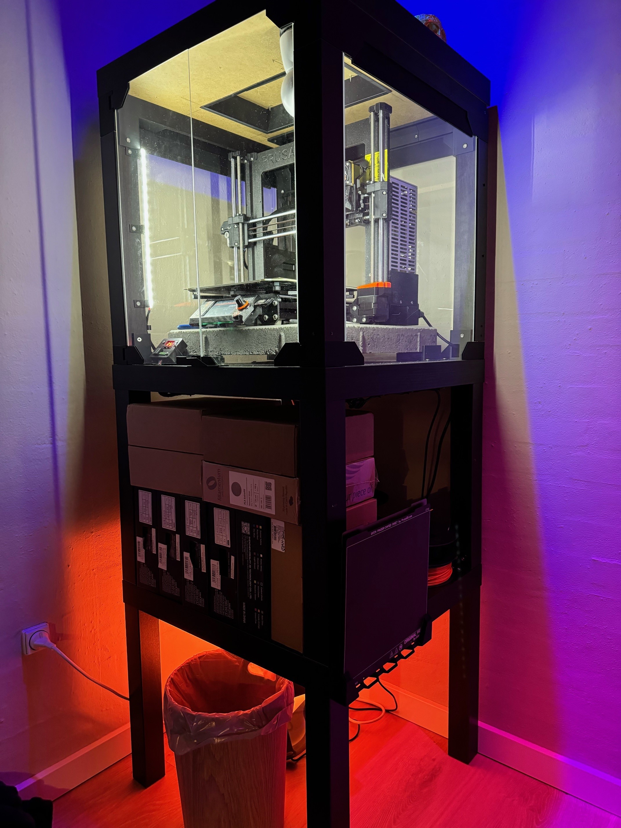 MK3/MK4 Steel Sheets Holder for IKEA Lack Enclosure (Remix) by