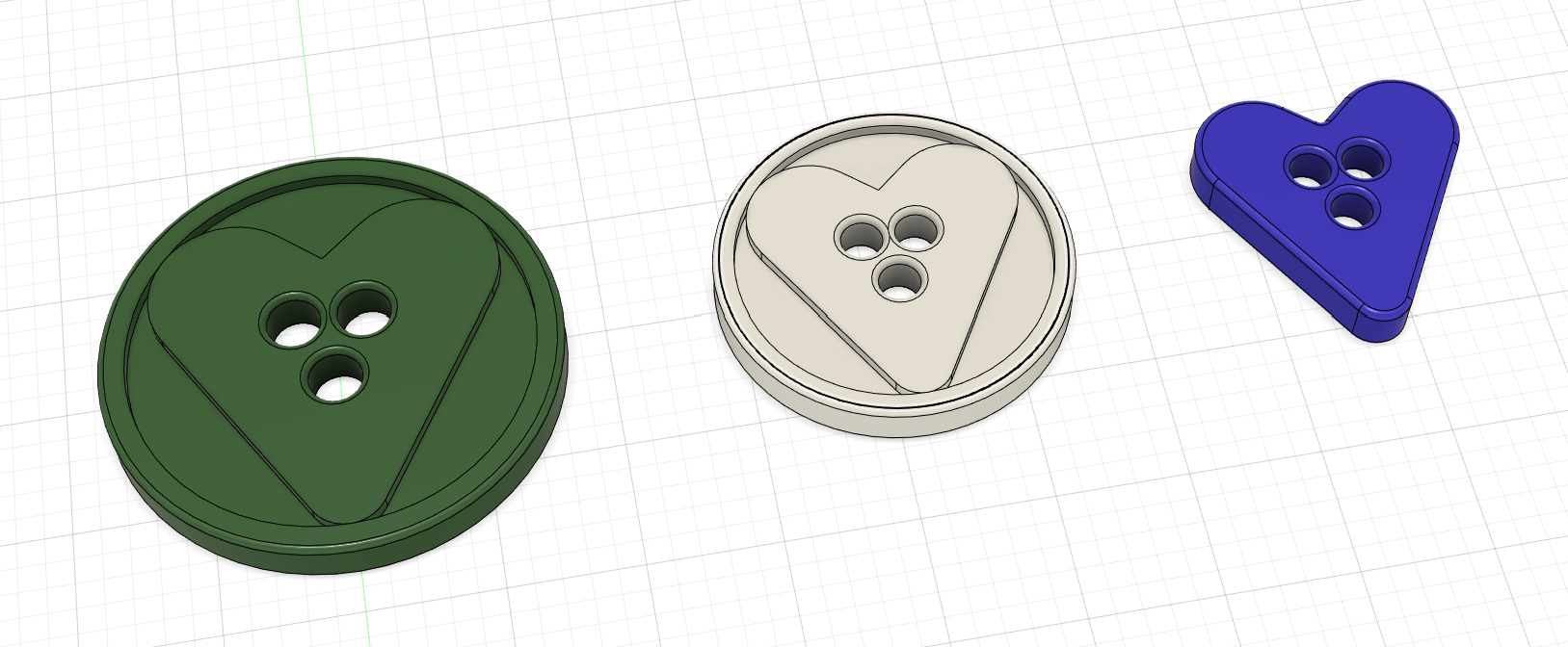 Miniatura 10 do modelo 3D Heart shaped Buttons