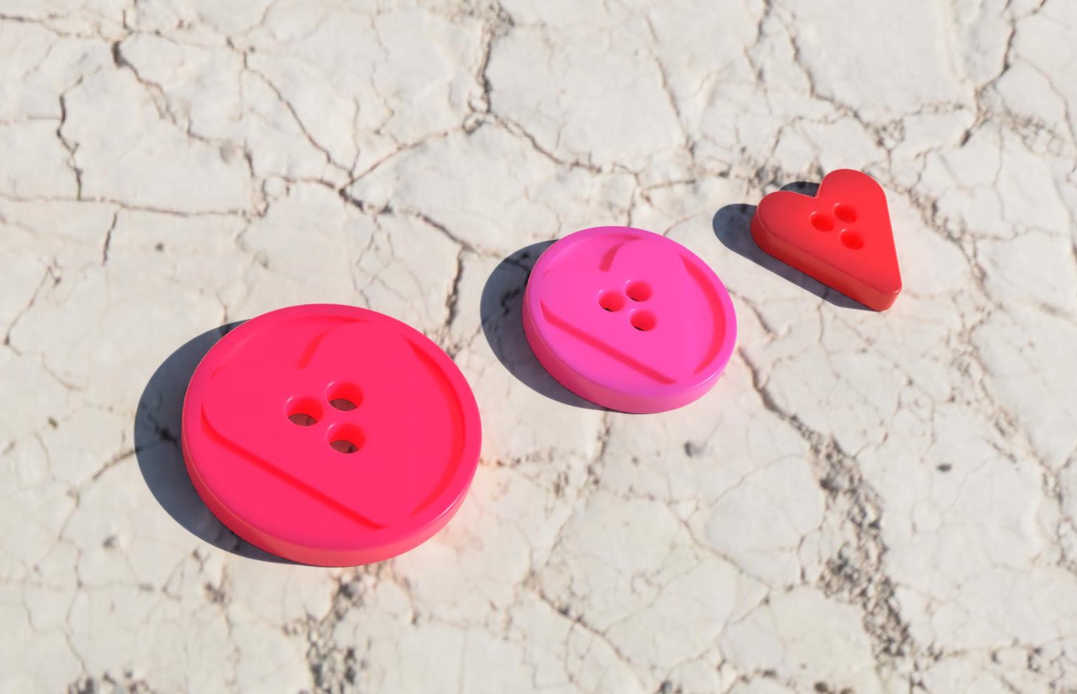 Miniatura 3 do modelo 3D Heart shaped Buttons