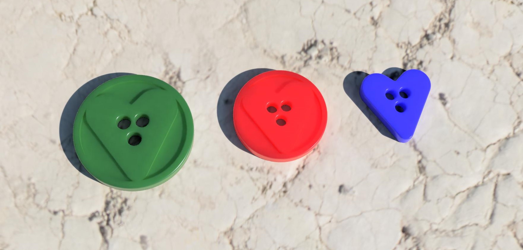 Miniatura 8 do modelo 3D Heart shaped Buttons