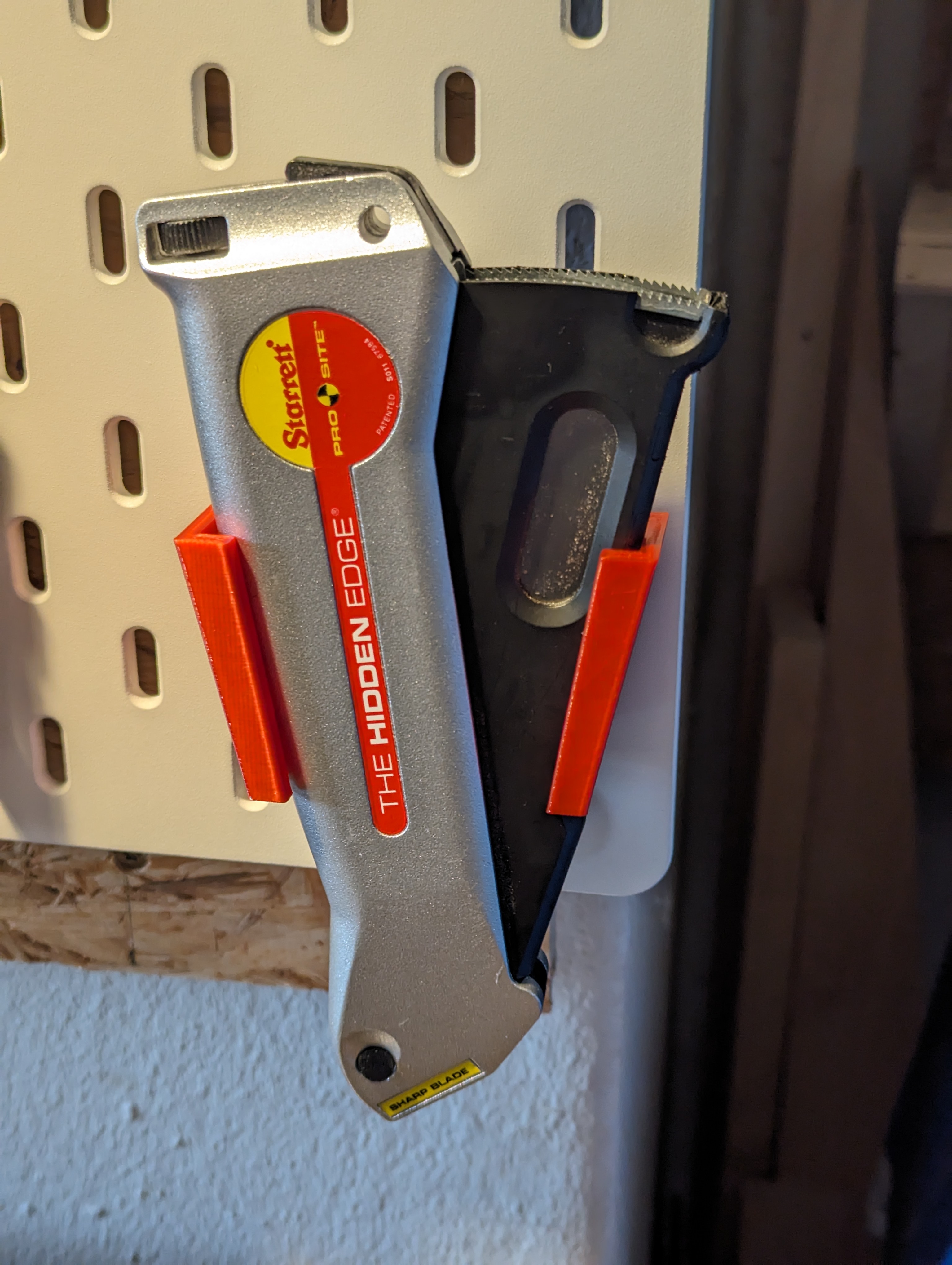 IKEA Skadis Holder for Starrett Hidden Edge Utility Knife