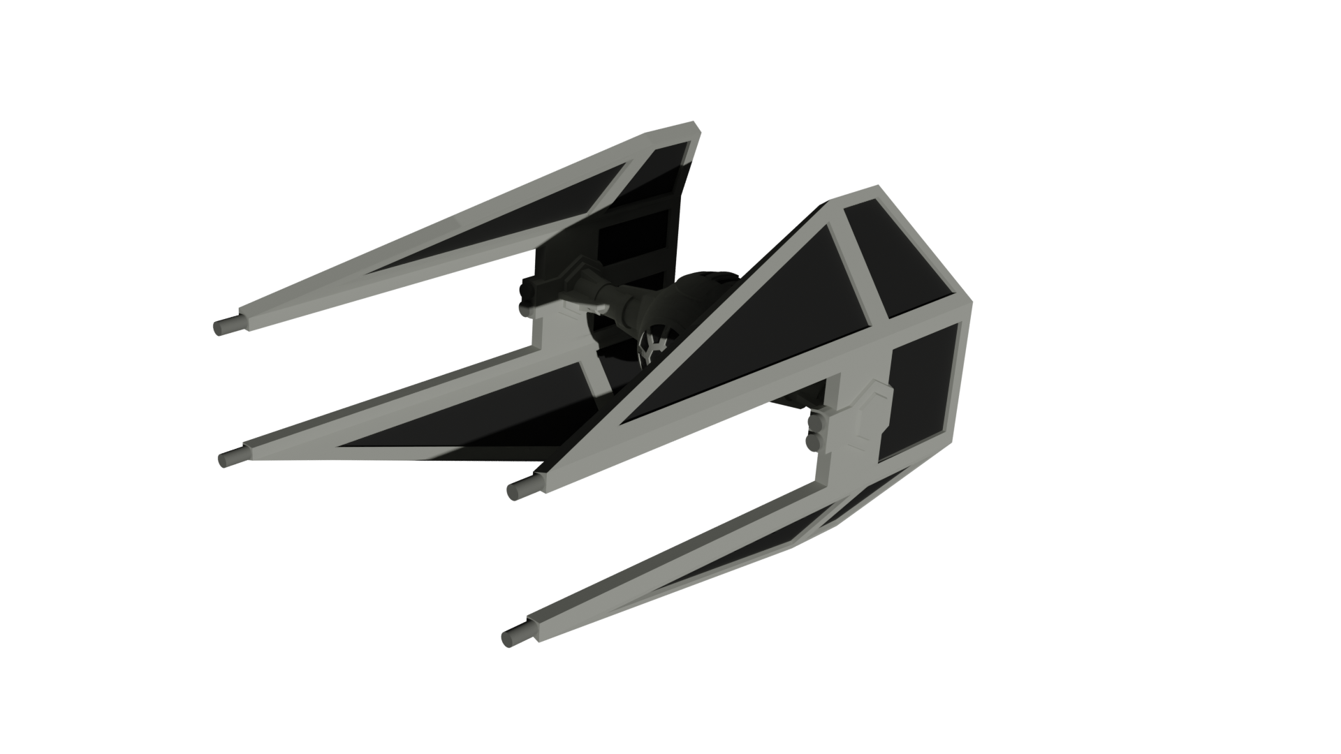 Miniatura 2 do modelo 3D Star Wars TIE Interceptor