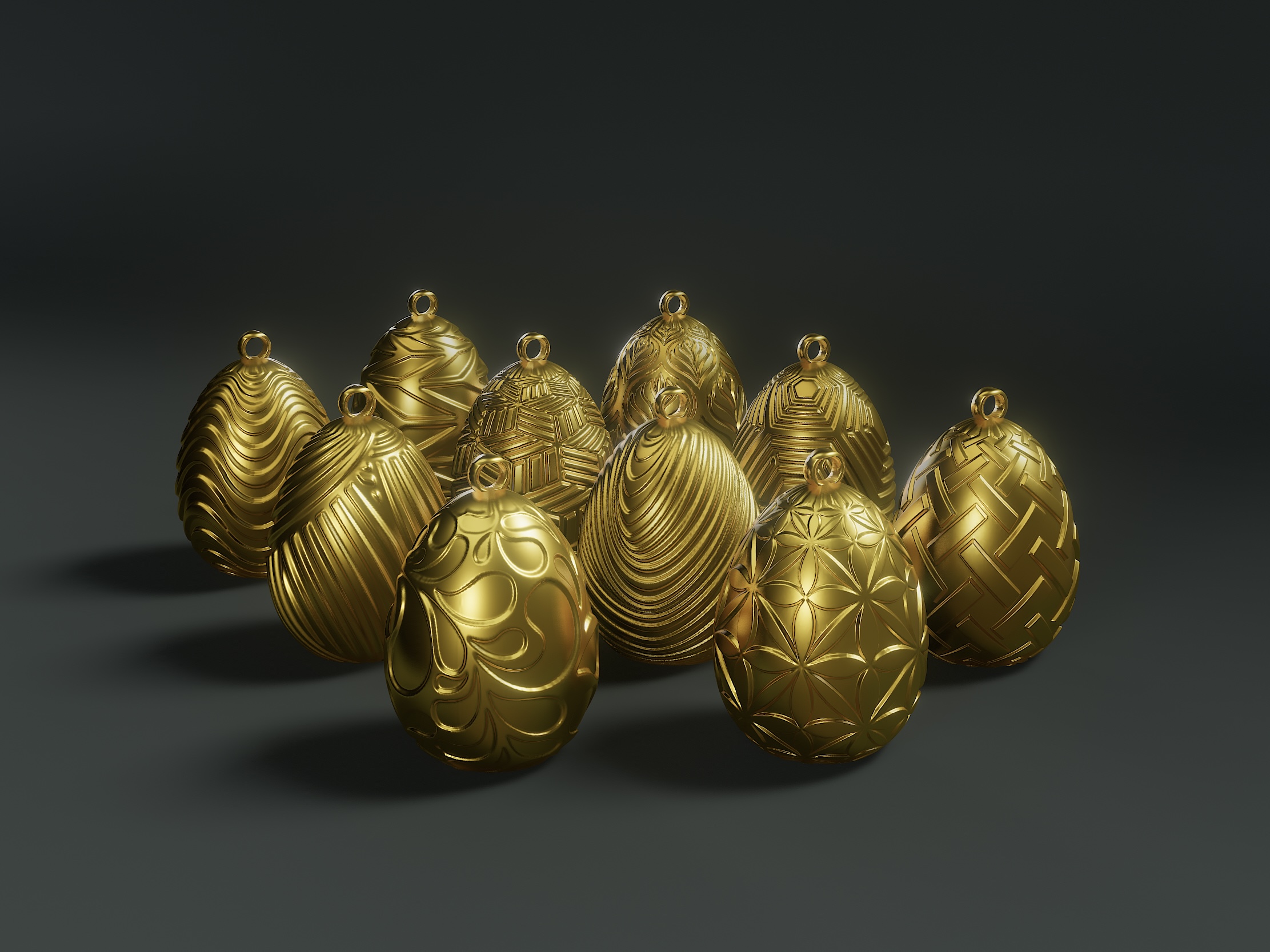 Miniatura 2 do modelo 3D Easter Eggs Collection