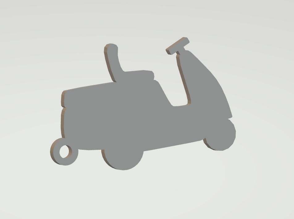 Lawn tractor keychain