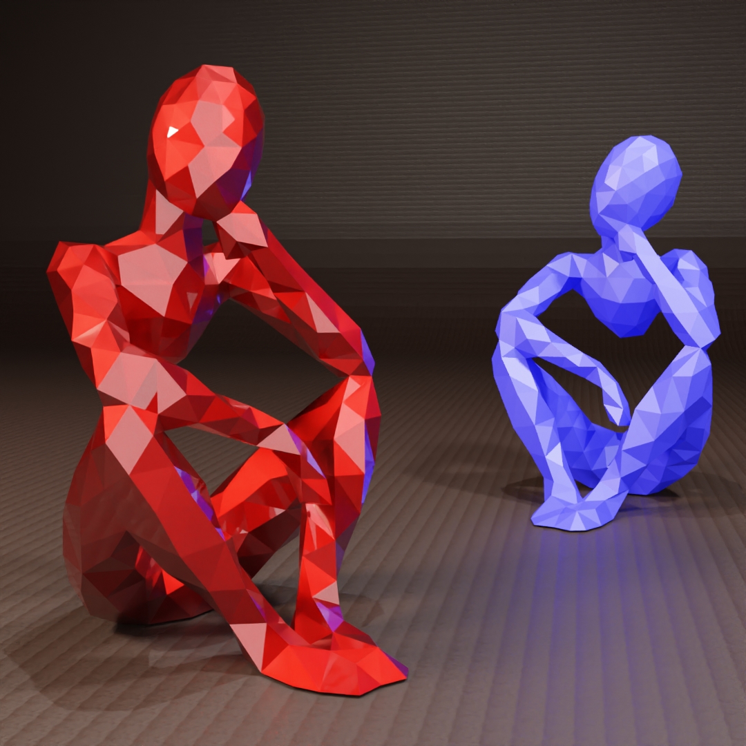 Low Poly Beyond Sight - Sculpture
