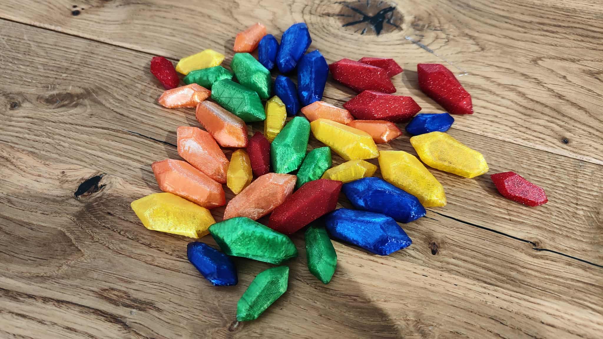Shiny small crystals