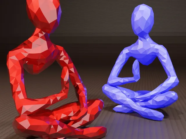 Low Poly Meditation - Sculpture