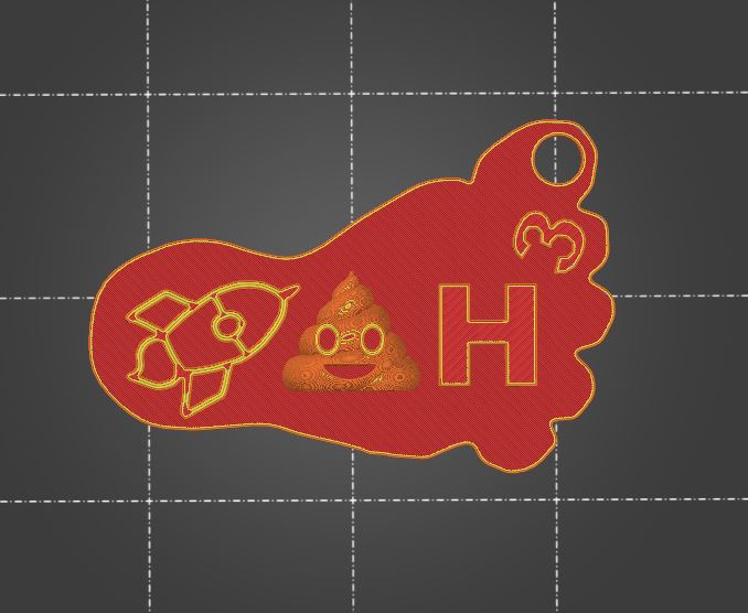 RSH3 Keychain 3D model thumbnail