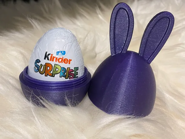 Easter egg kinder container, no supports