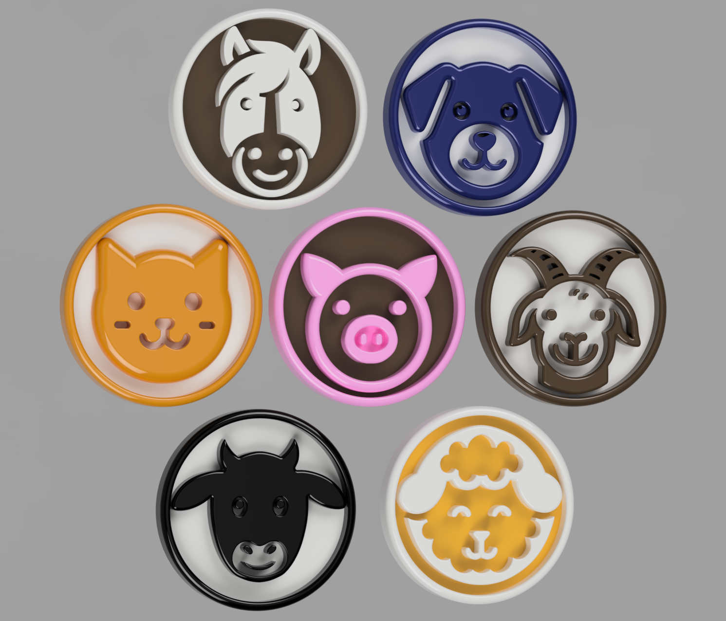 Cute Animal Buttons