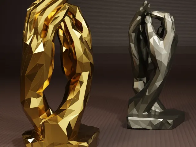 Low Poly Hand of Lovers - Sculpture