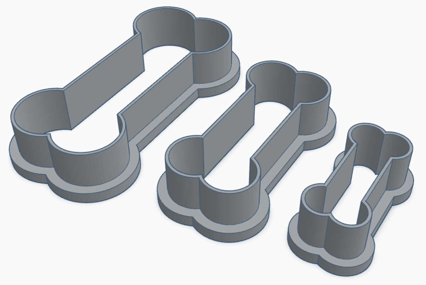 Dog bone cookie cutter 3 sizes