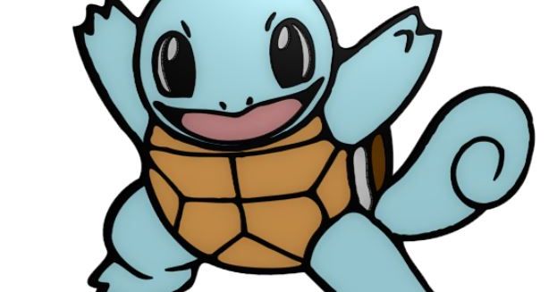 Squirtle Keychain by BeautifulLEDs | Download free STL model ...