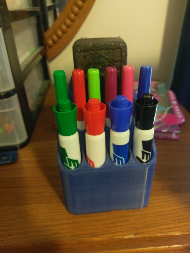 Dry Erase Marker Tiered Stand for a Desktop/Table