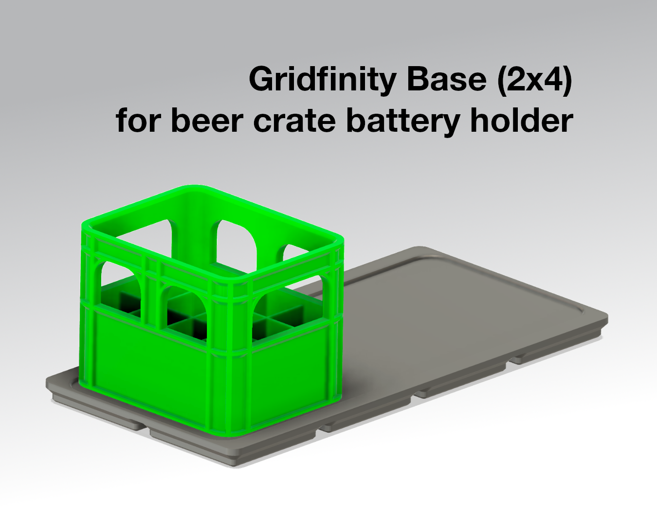 Gridfinity base for beer crate
