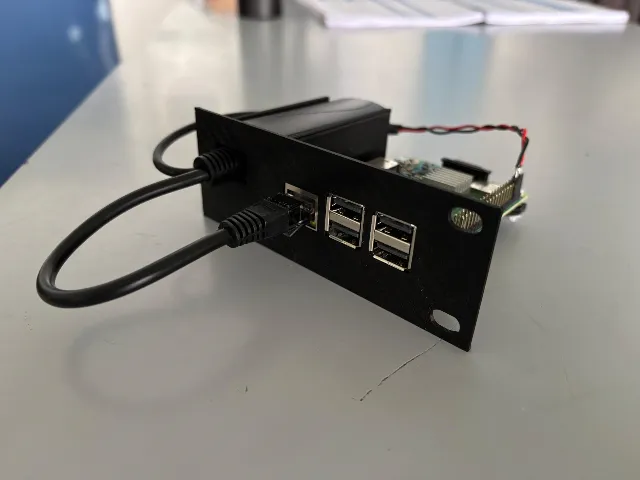Raspberry Pi 3B+ Mount with PoE Adapter for Network Racks