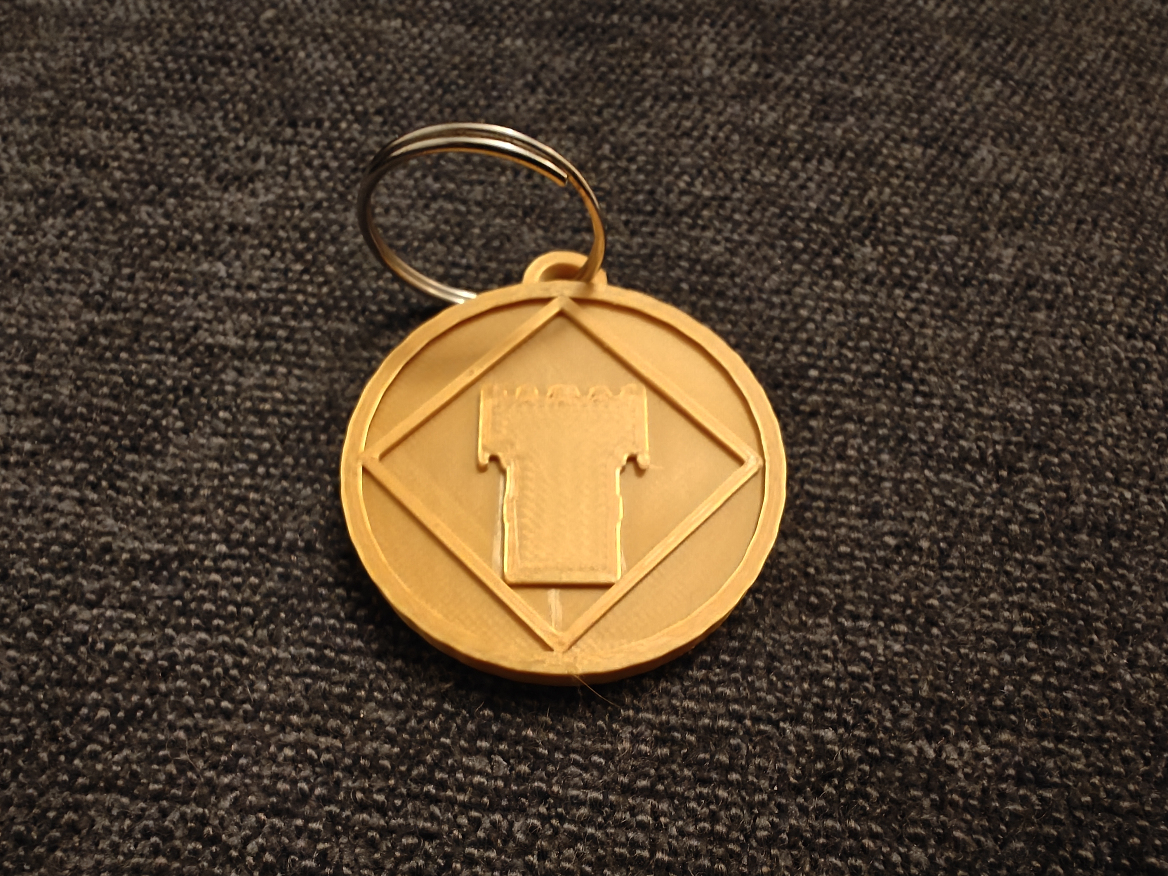 Population One Bureau Gold Keychain