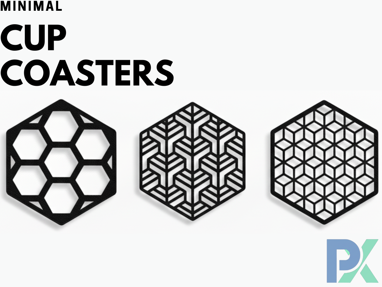 Miniatura 3 do modelo 3D Minimal Cup Coasters