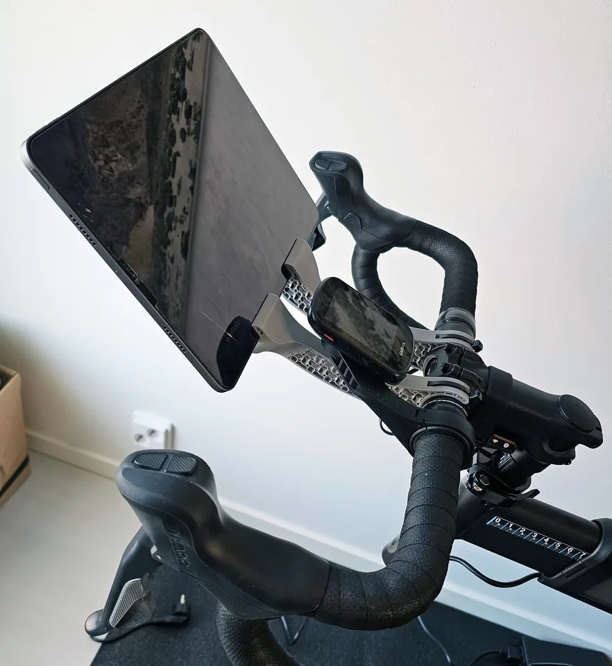 Tablet holder for indoor trainer by ila Download free STL model Printables