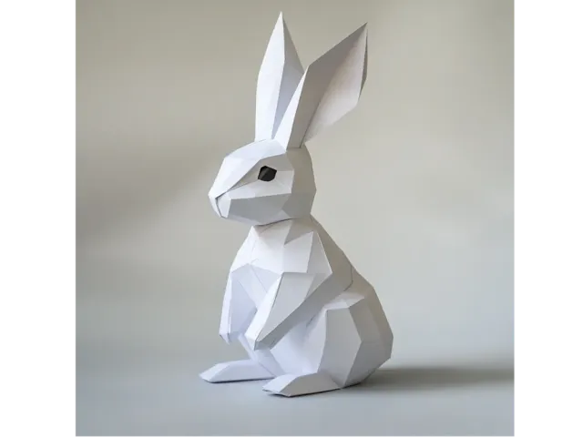 Modern Low Poly Easter Bunny