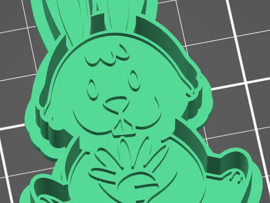 rabbit cookie cutter stamp
