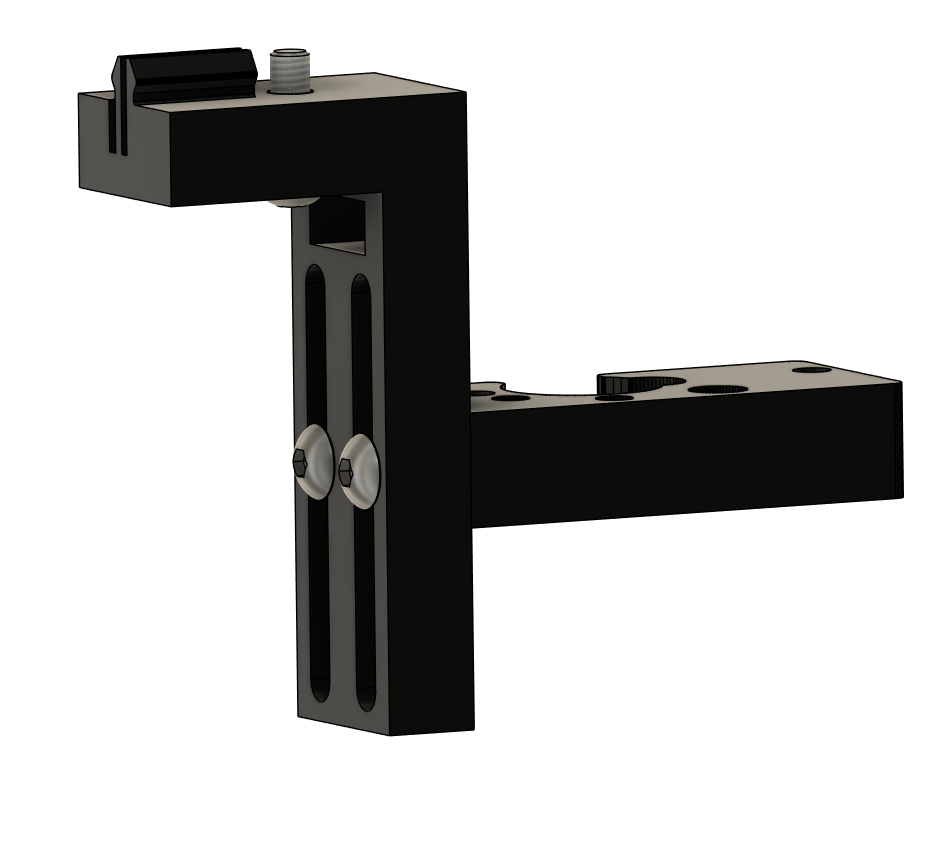SlideSwipe adjustable top extrusion mount with cable passthrough (tri-zero compatible)