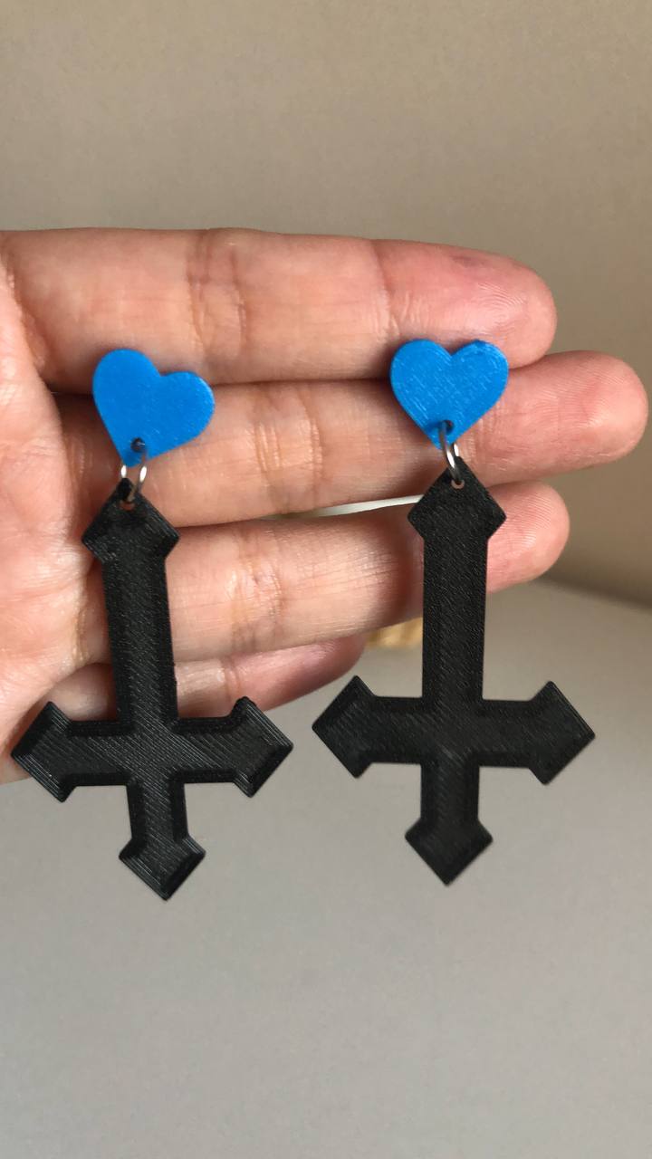 Earring Cross love dark halloween