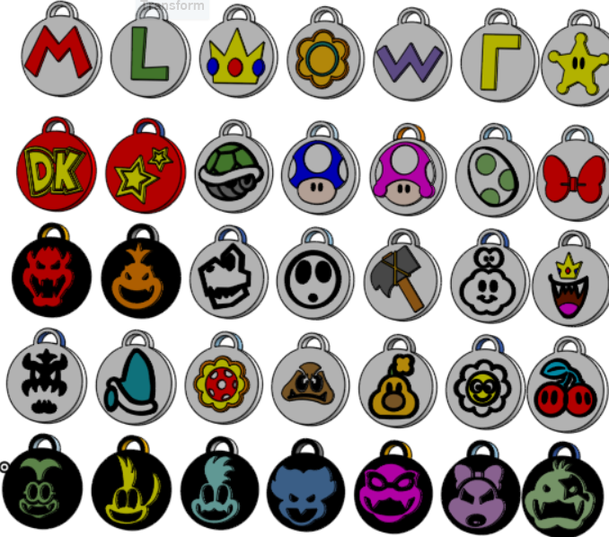 Mario Keychains