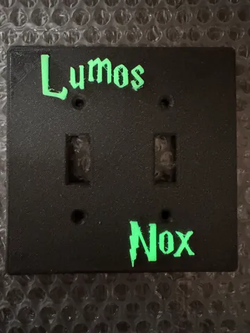 2-gang light switch Lumos Nox Harry Potter