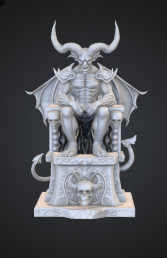 Demon King on Skull Throne – Dark Fantasy Infernal