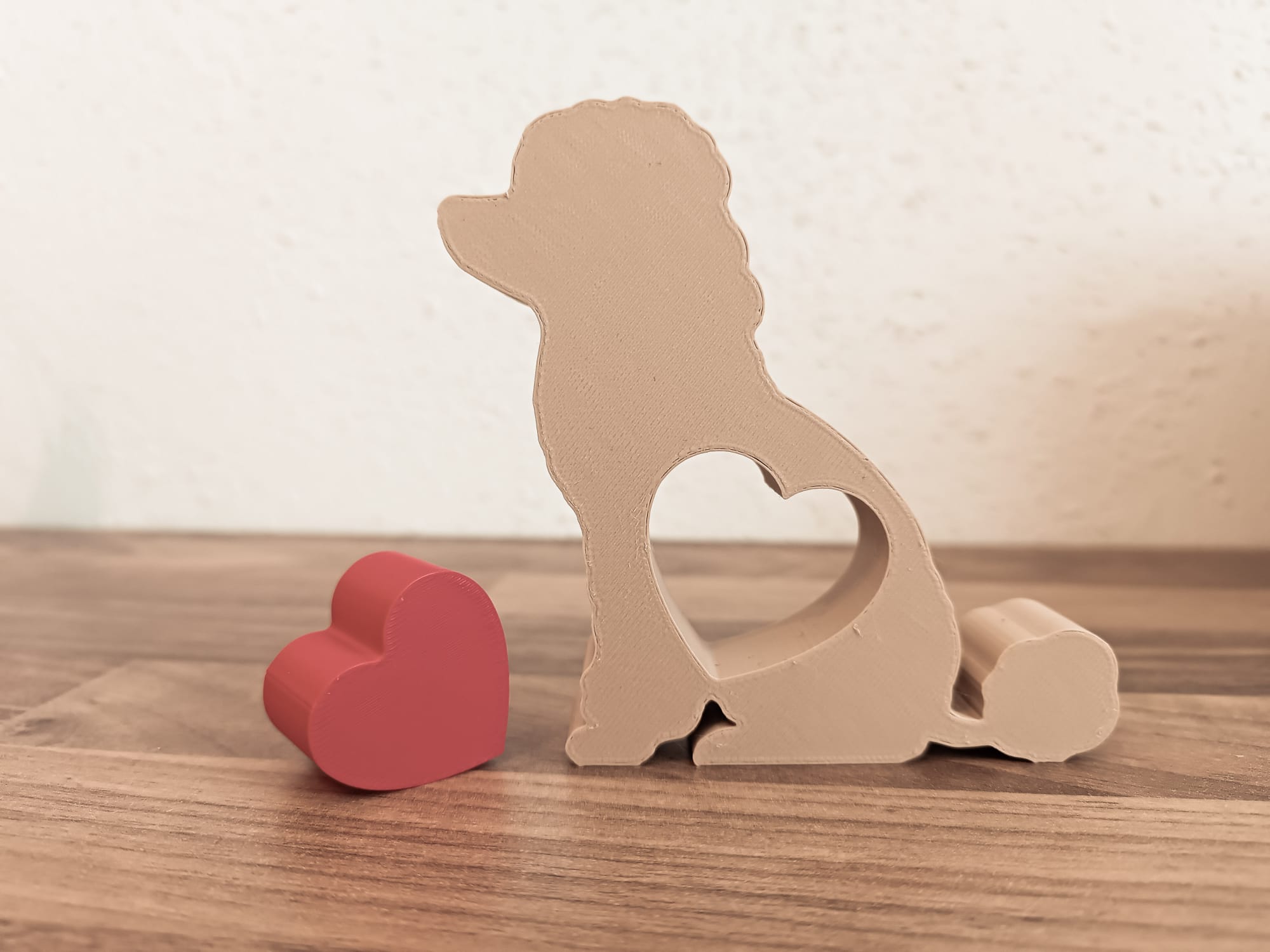 Poodle Figurine Poodle Keepsake Poodle Love Heart