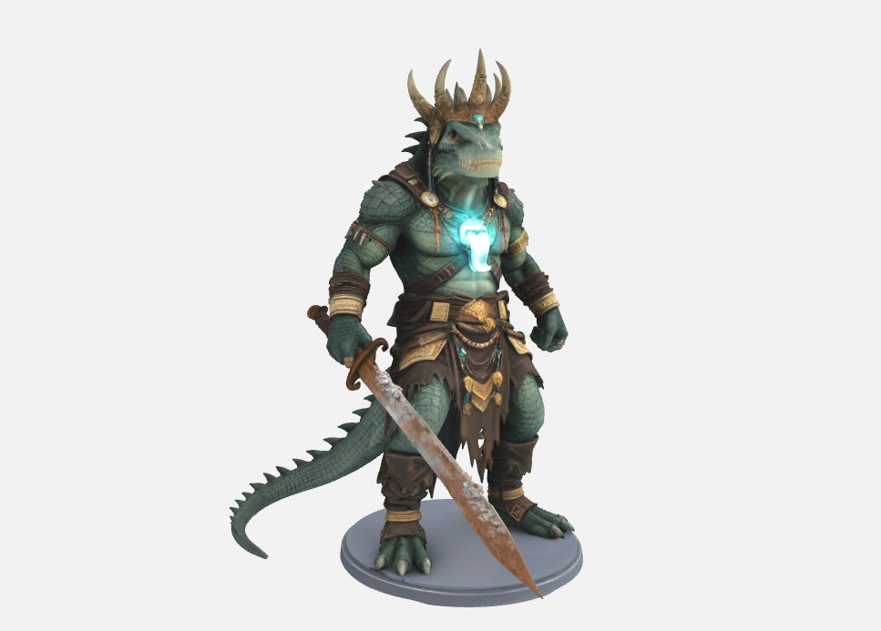 LizardFolk King - DnD mini