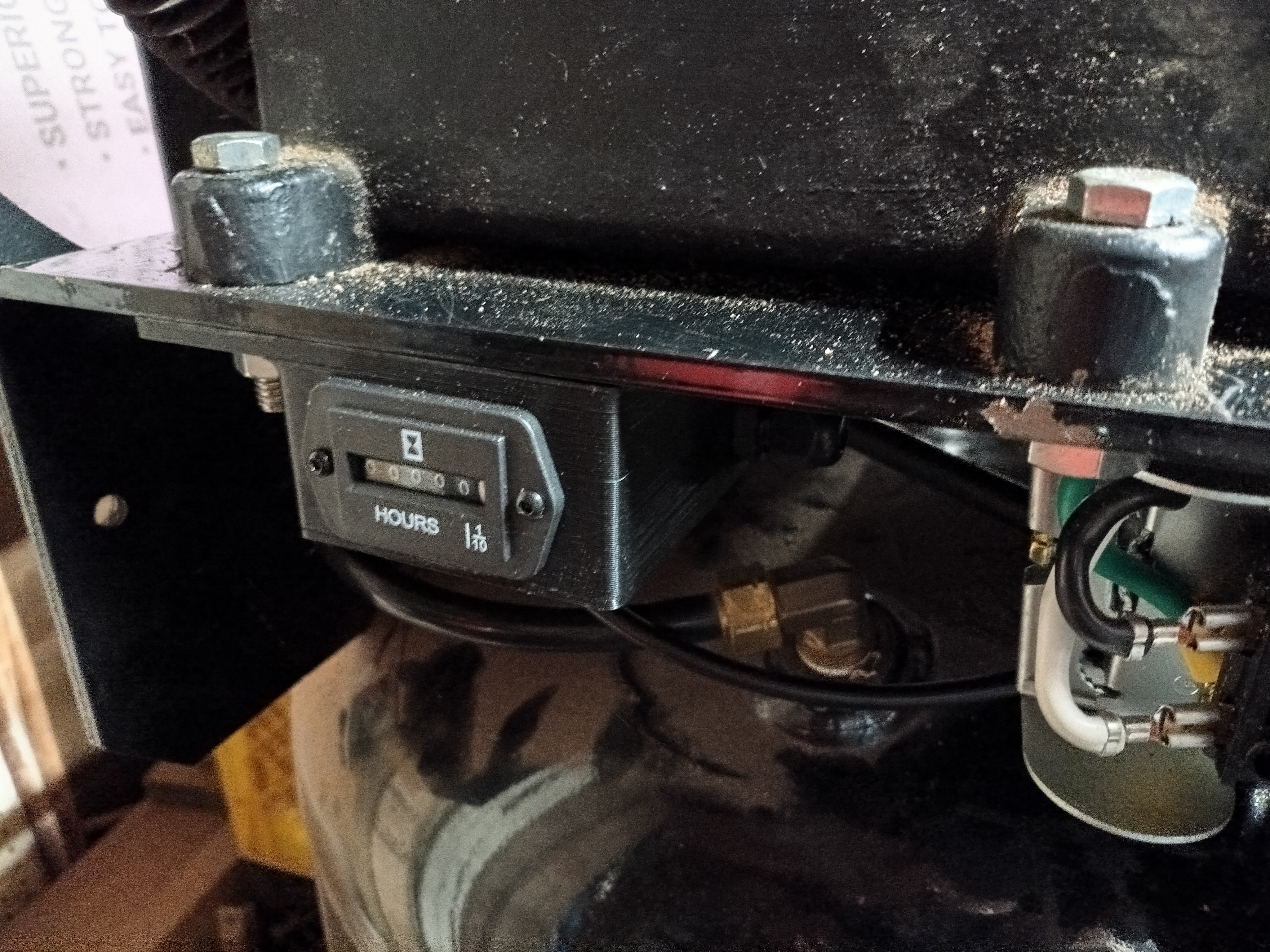 Air Compressor Hour Meter Mount