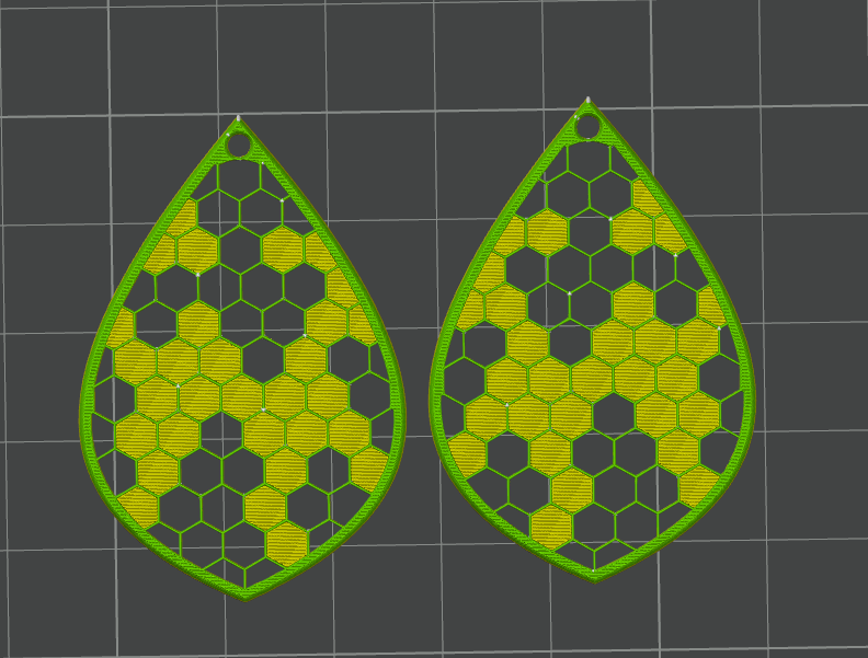 Honeycomb earrings