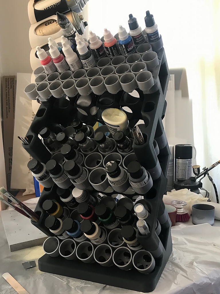 Modular Paint Rack for 25-35-50 mm Sized Bottles