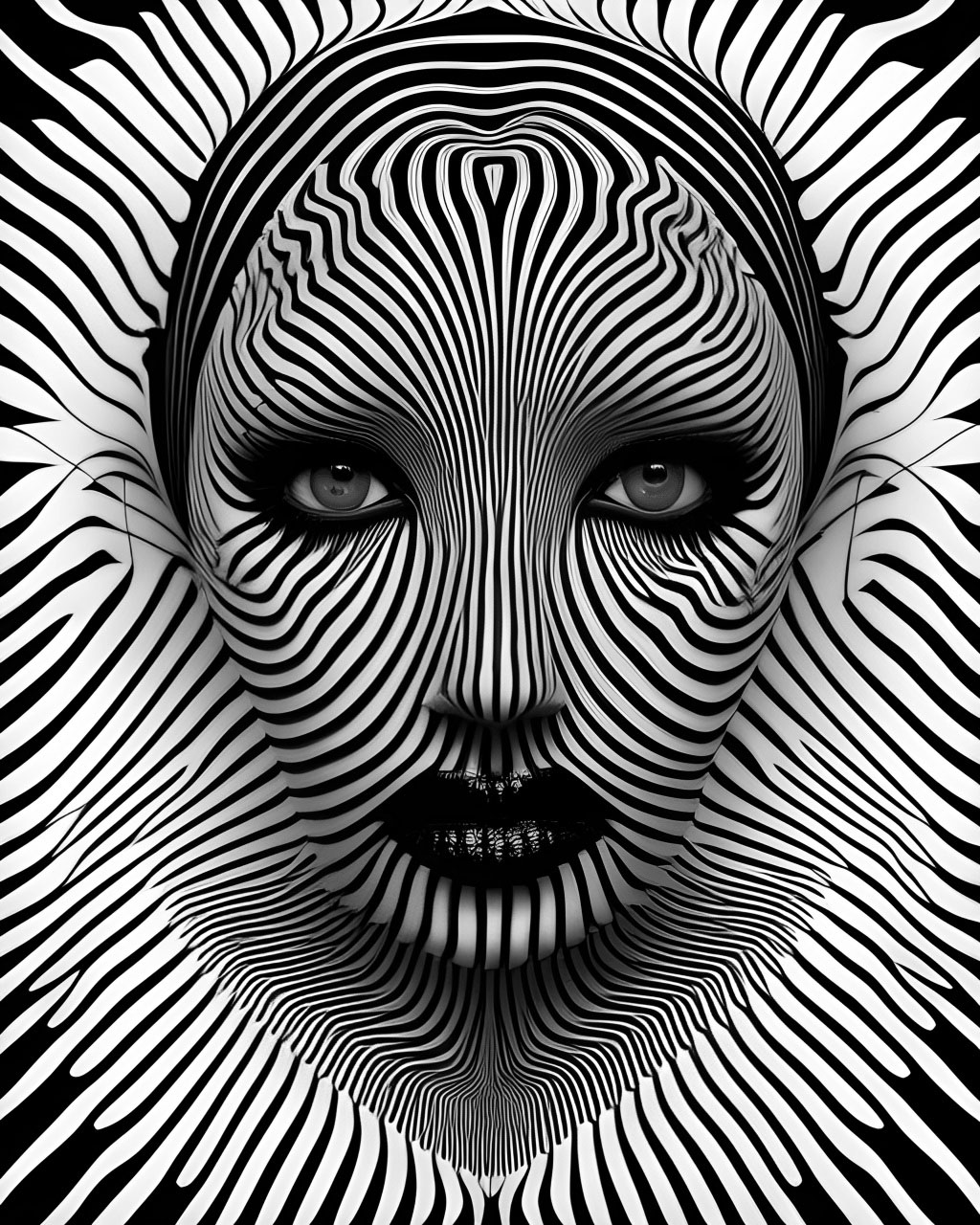 Hueforge Zebra Girl Illusion Painting by pixelschubbser | Download free ...