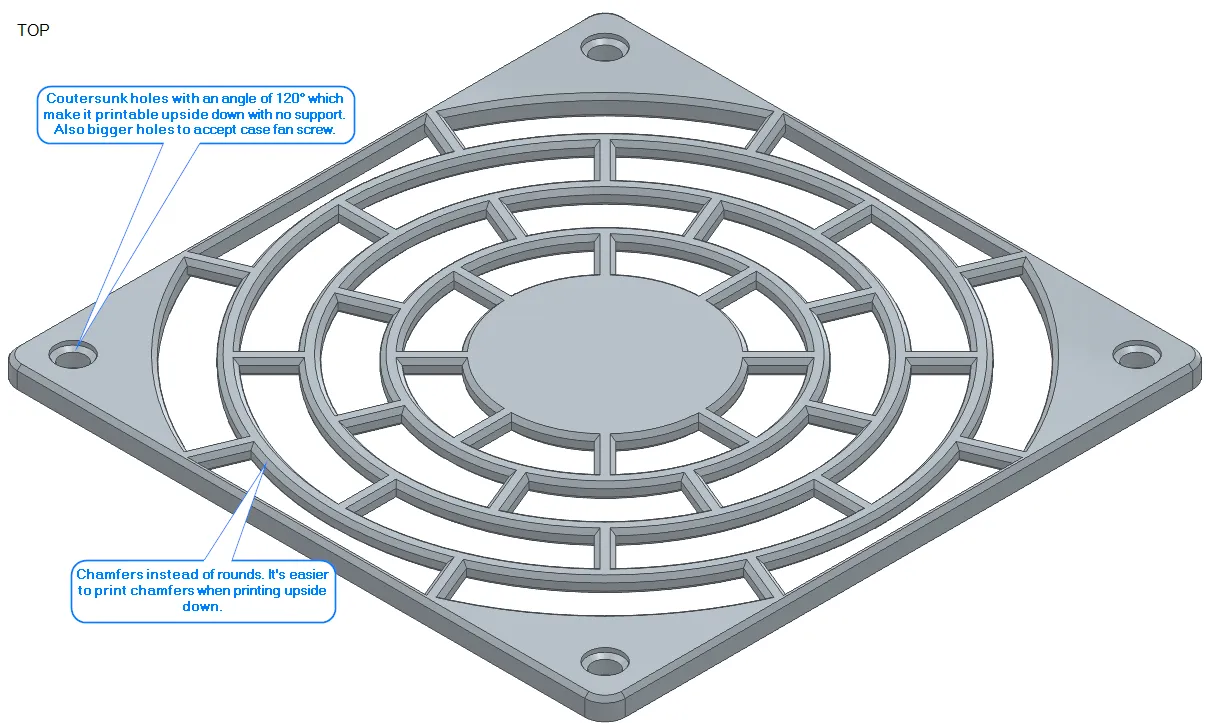 120 mm Fan Guard High Flow Remixed by FrAllard MakerWorld: Download ...