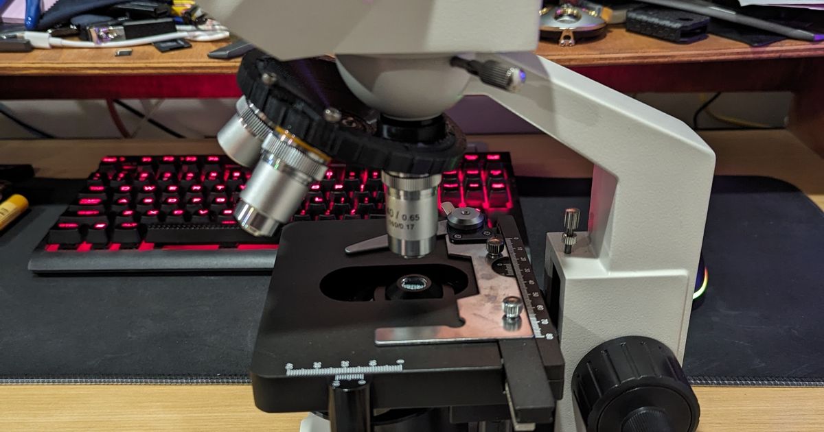 6 objective microscope turret V1 by acecool11 | Download free STL model ...