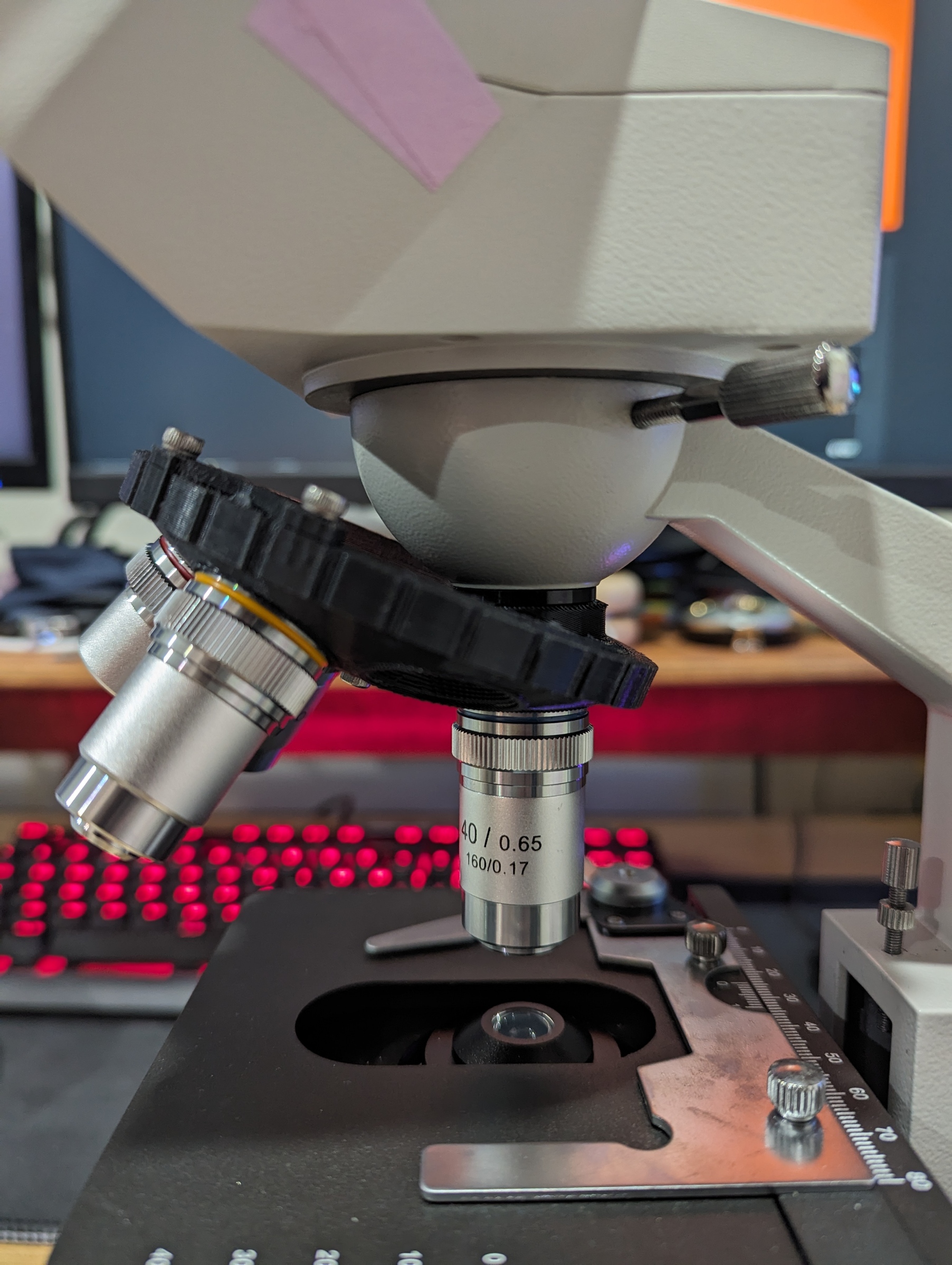6 objective microscope turret V1 by acecool11 | Download free STL model ...