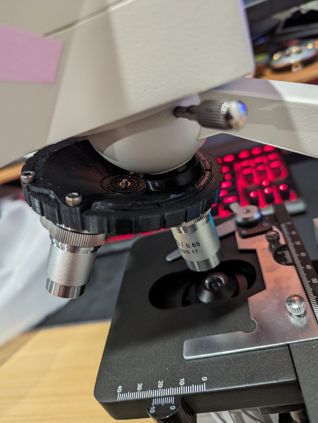 6 objective microscope turret V1 by acecool11 | Download free STL model ...
