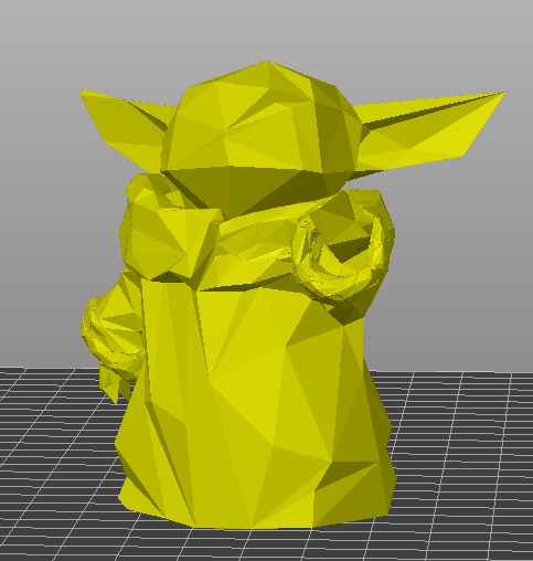 low poly grogu